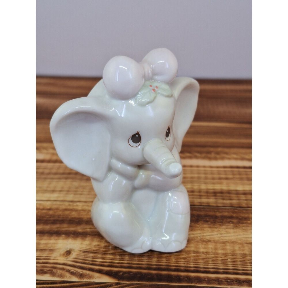 RARE Vintage 1993 Precious Moments Holiday Elephant Light Red Light